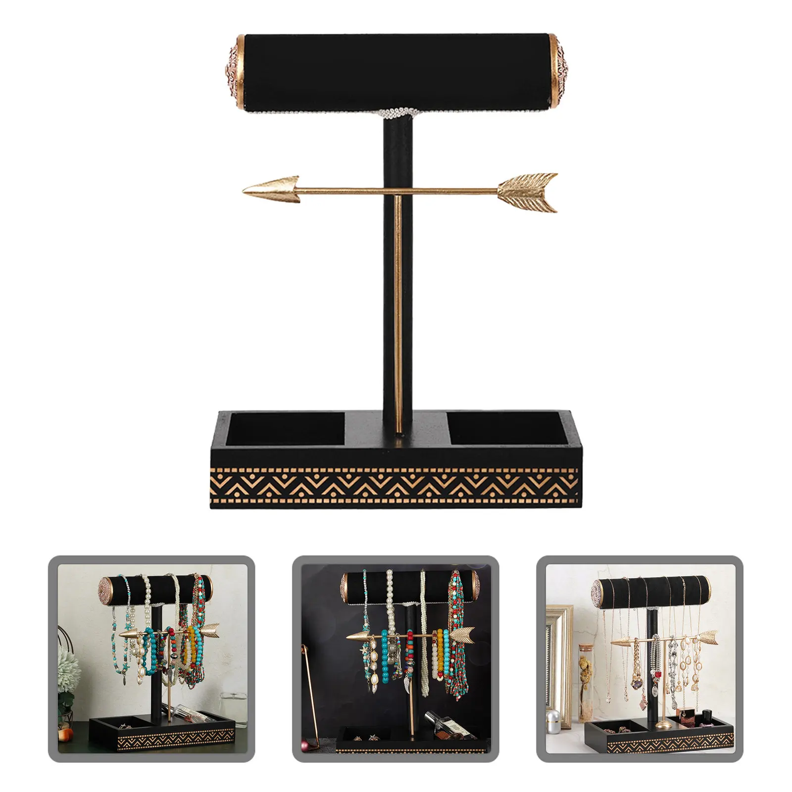 Jewelry Organizer Stand Display Rack Large Capacity Necklace Holder Bracelet and Earrings Holder Suitable for Desk TV Cabinet
Jewelry Organizer Stand Display Rack Large Capacity Necklace Holder Bracelet and Earrings Holder Suitable for Desk TV Cabinet
