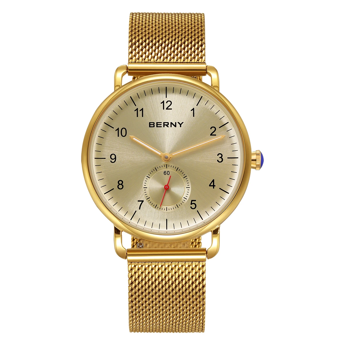 BERNY Gold Watches for Men Modernist Style Golden Quartz Men's Watch Easy Read Classic Elegant Design with Quick-Release Strap
BERNY Gold Watches for Men Modernist Style Golden Quartz Men's Watch Easy Read Classic Elegant Design with Quick-Release Strap