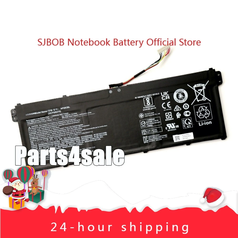 Новый оригинальный OEM аккумулятор AP20CBL для ноутбука Acer Aspire 5 A515-45 Swift SF314 R5-5500U
Новый оригинальный OEM аккумулятор AP20CBL для ноутбука Acer Aspire 5 A515-45 Swift SF314 R5-5500U