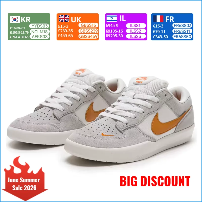 Nike SB Force 58 Retro Minimalist Fashion Lightweight Durable Low-Top Skate Shoes Unisex Style DV5477-007
Nike SB Force 58 Retro Minimalist Fashion Lightweight Durable Low-Top Skate Shoes Unisex Style DV5477-007