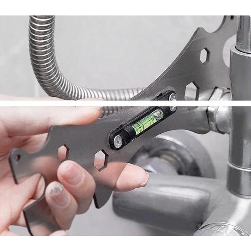 Multifunctional Wrench Bend Angle Leveling Wrench Shower Faucet Universal Repair Wrench Bathroom Tool
Multifunctional Wrench Bend Angle Leveling Wrench Shower Faucet Universal Repair Wrench Bathroom Tool