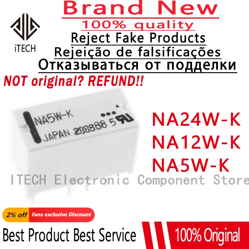 5-10pcs/lot NA24W-K NA12W-K NA5W-K DIP-8 New Original Signal Relay 2A DPDT NA-24W-K NA-12W-K NA-5W-K
5-10pcs/lot NA24W-K NA12W-K NA5W-K DIP-8 New Original Signal Relay 2A DPDT NA-24W-K NA-12W-K NA-5W-K