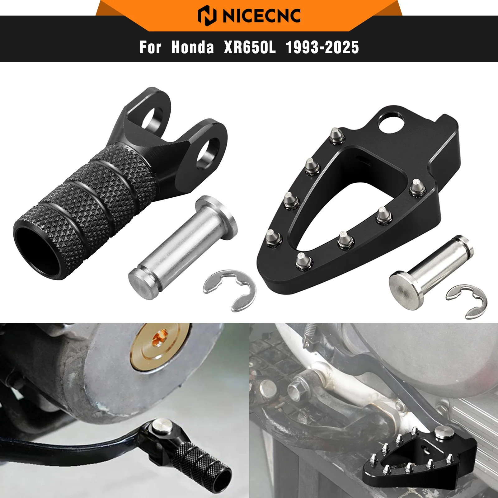 NICECNC For Honda XR650L XR 650L 1993-2025 2024 2023 2022 2021 Motorcycle Aluminum Enlarged Brake Pedal Plate Shift Lever Tip
NICECNC For Honda XR650L XR 650L 1993-2025 2024 2023 2022 2021 Motorcycle Aluminum Enlarged Brake Pedal Plate Shift Lever Tip