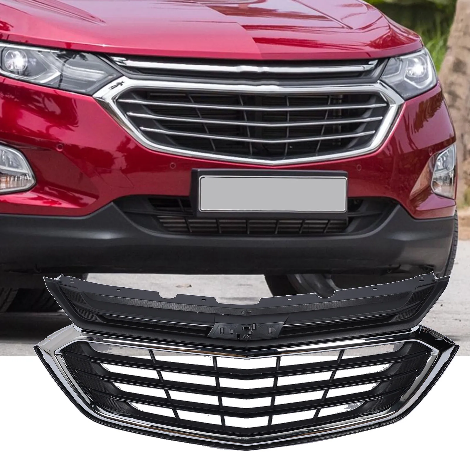 Car Front Bumper Grille Grill 84150736 Chrome Sturdy Anti Scratch Front Bumper Lower Grille For Chevrolet Equinox 2018-2021
Car Front Bumper Grille Grill 84150736 Chrome Sturdy Anti Scratch Front Bumper Lower Grille For Chevrolet Equinox 2018-2021