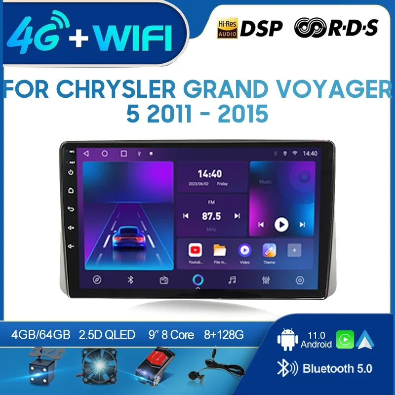 QSZN для Chrysler Grand Voyager 5 11-15 2 din Android 12,0 Автомобильный радиоприемник Мультимедийный видеоплеер GPS-навигация 4G Carplay Головное устройство
QSZN для Chrysler Grand Voyager 5 11-15 2 din Android 12,0 Автомобильный радиоприемник Мультимедийный видеоплеер GPS-навигация 4G Carplay Головное устройство