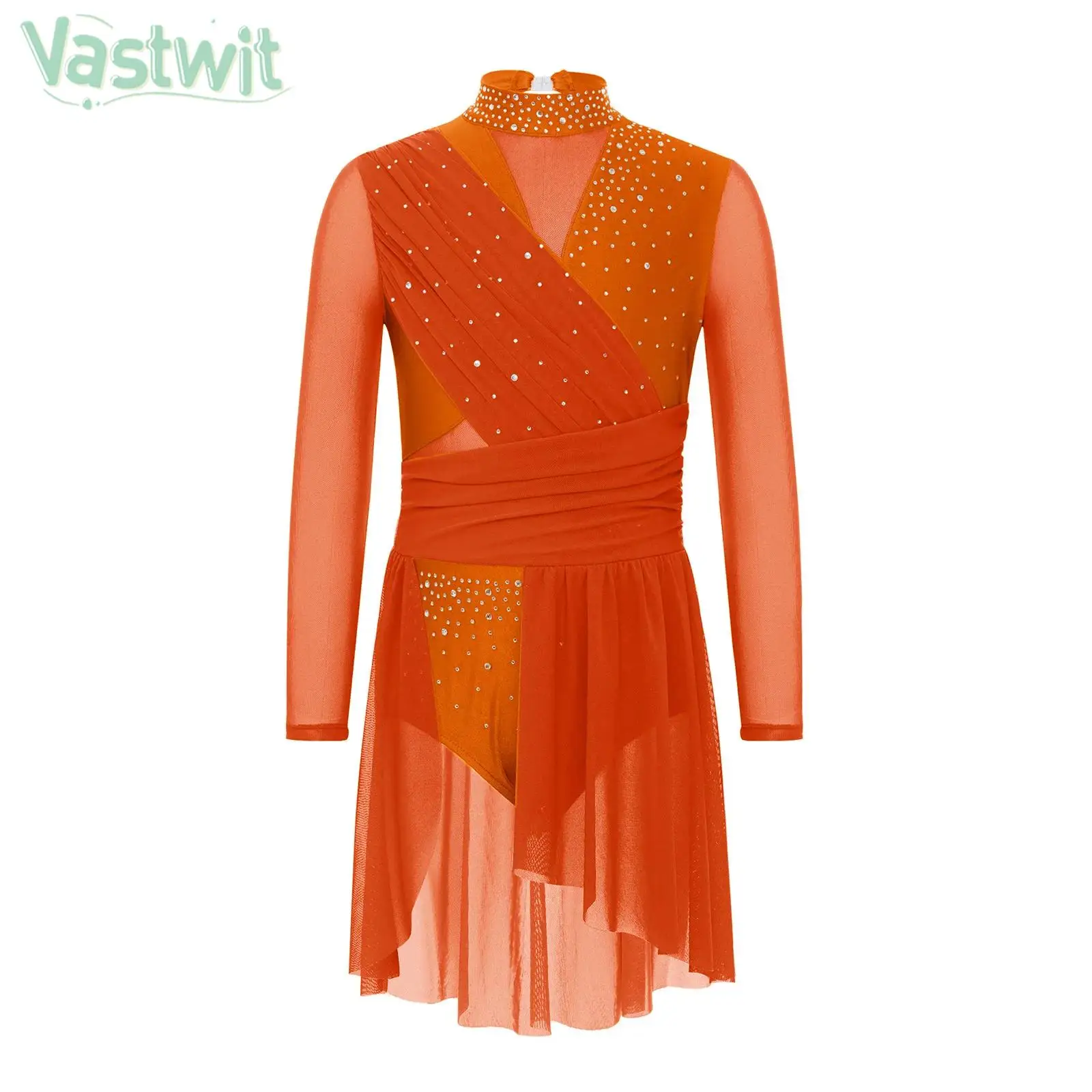 Kids Girls Long Sleeve Shiny Rhinestones Split Mesh Figure Skating Leotard Dress Modern Lyrical Dance Stage Performance Costume
Kids Girls Long Sleeve Shiny Rhinestones Split Mesh Figure Skating Leotard Dress Modern Lyrical Dance Stage Performance Costume