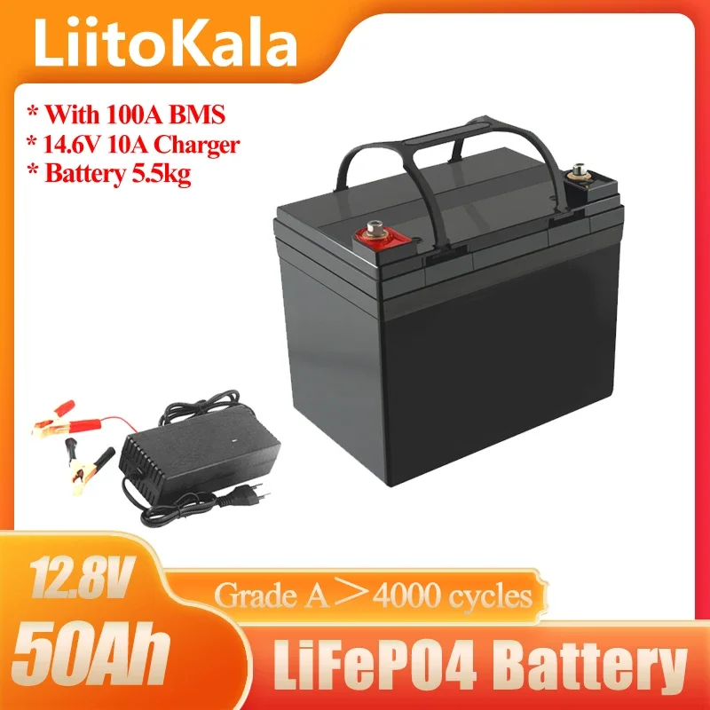 LiitoKala 12.8V 12V 50AH Lithium 3.2V LiFePO4 Battery pack for Solar Energy storage system Electric Boat Yatch
LiitoKala 12.8V 12V 50AH Lithium 3.2V LiFePO4 Battery pack for Solar Energy storage system Electric Boat Yatch