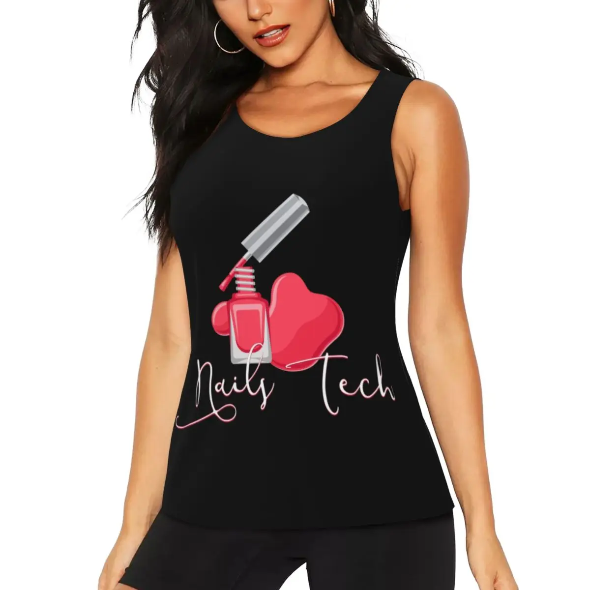 Custom Fashion Nail Polish Yoga Shirt for Women Fingernail Manicure Tech Workout Running Tank Tops
Custom Fashion Nail Polish Yoga Shirt for Women Fingernail Manicure Tech Workout Running Tank Tops