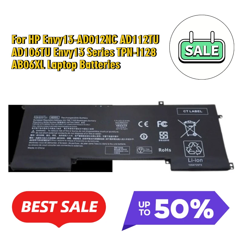 For HP Envy13-AD012NC AD112TU AD106TU Envy13 Series TPN-I128, AB06XL Laptop Batteries
For HP Envy13-AD012NC AD112TU AD106TU Envy13 Series TPN-I128, AB06XL Laptop Batteries