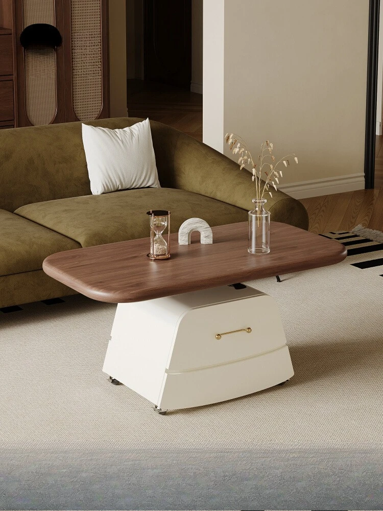 French liftable dining table integrated dual-purpose black walnut leather multi-functional coffee table
French liftable dining table integrated dual-purpose black walnut leather multi-functional coffee table