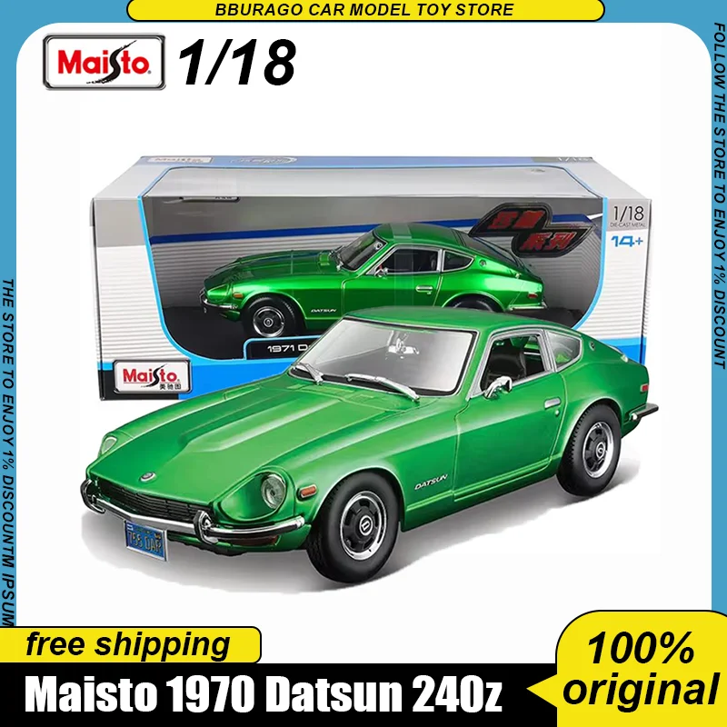 New In Stock Maisto 1:18 1970 Datsun 240z Green Alloy Miniature Nissan Datsun Muscle Car Diecast Model Car Custom Toys Kids Gift 
New In Stock Maisto 1:18 1970 Datsun 240z Green Alloy Miniature Nissan Datsun Muscle Car Diecast Model Car Custom Toys Kids Gift