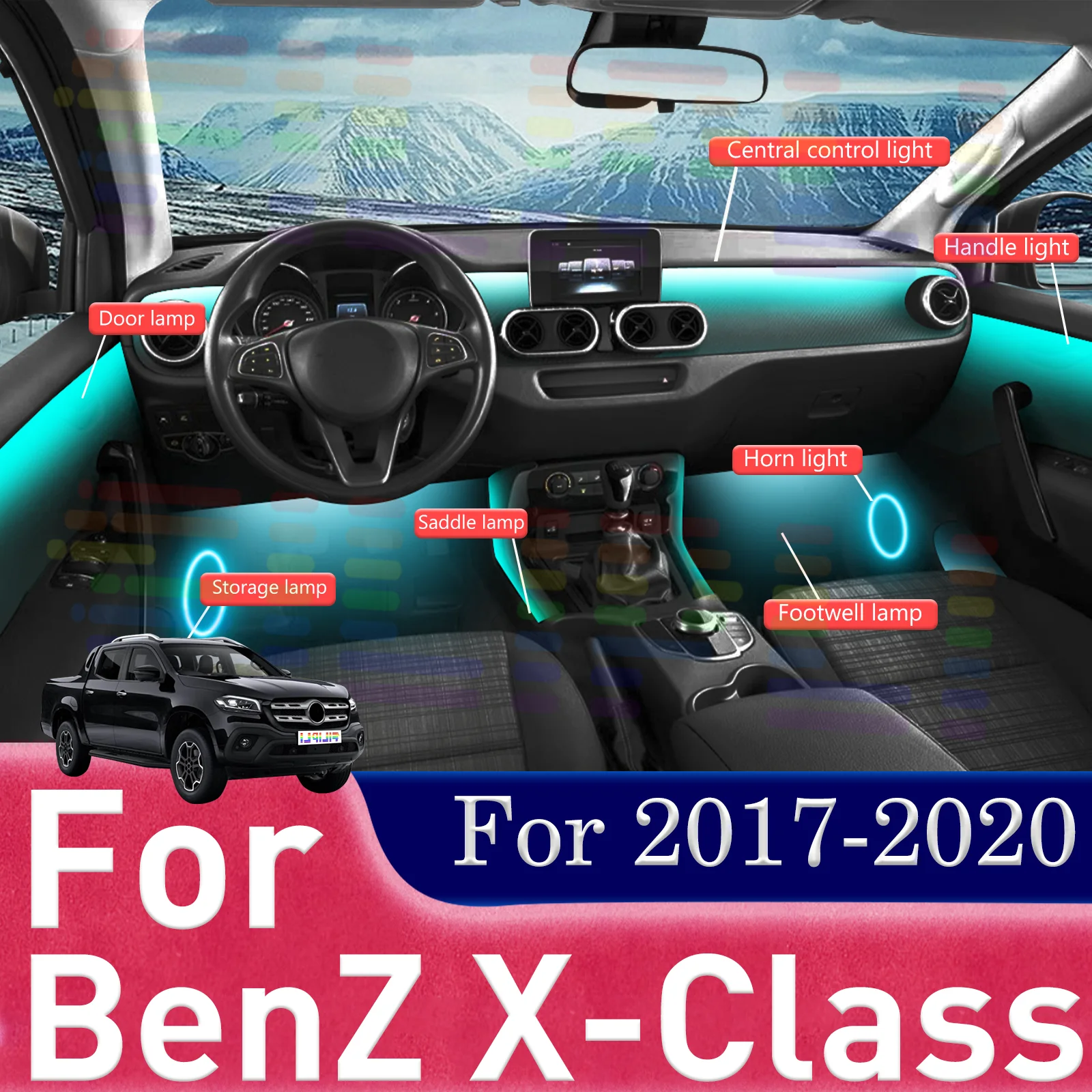 Для BenZ X-Class с приложением для салона автомобиля, 64-цветная RGB симфоническая полоса окружающего освещения, акриловая направляющая, светодиодная атмосферная лампа
Для BenZ X-Class с приложением для салона автомобиля, 64-цветная RGB симфоническая полоса окружающего освещения, акриловая направляющая, светодиодная атмосферная лампа