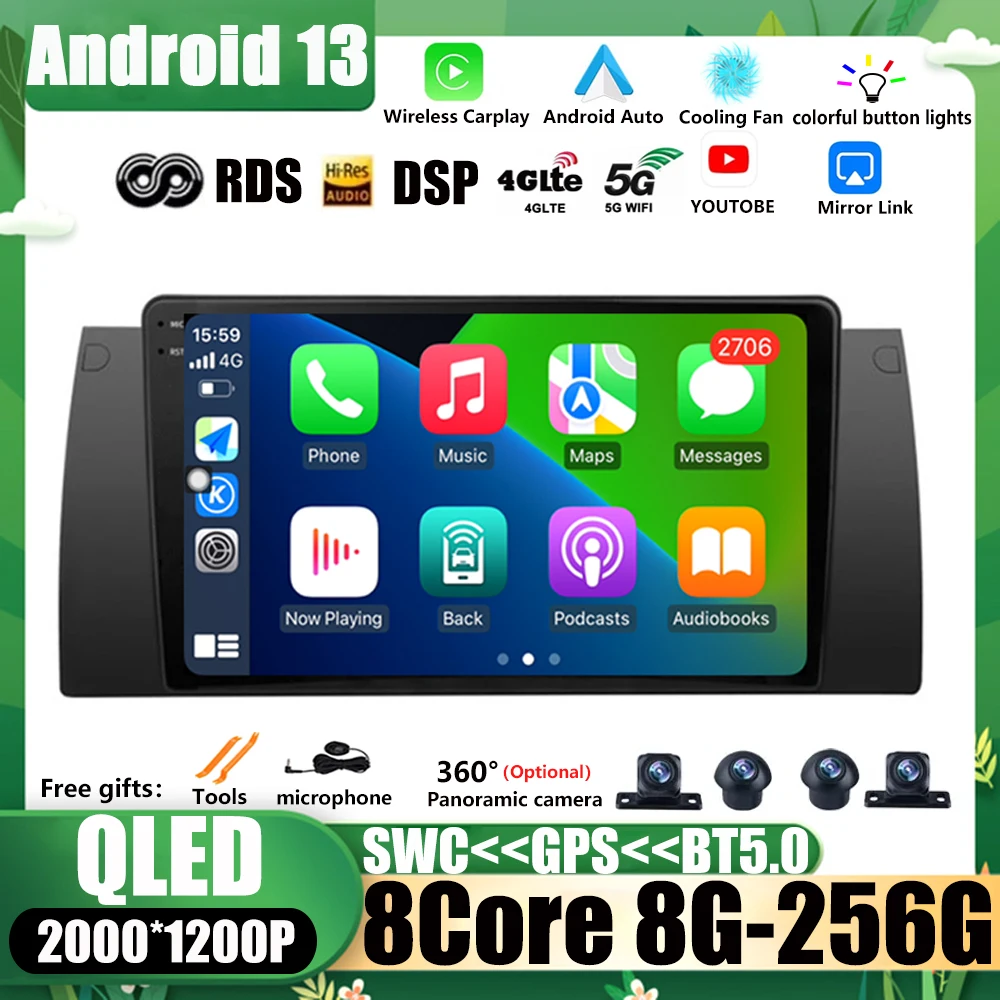 Android 13 Car Radio Multimedia Video Player For BMW 5 E39 E53 X5 1995 - 2001 2002 2003 2004 2005 2006 Navigation GPS Stereo DVD
Android 13 Car Radio Multimedia Video Player For BMW 5 E39 E53 X5 1995 - 2001 2002 2003 2004 2005 2006 Navigation GPS Stereo DVD