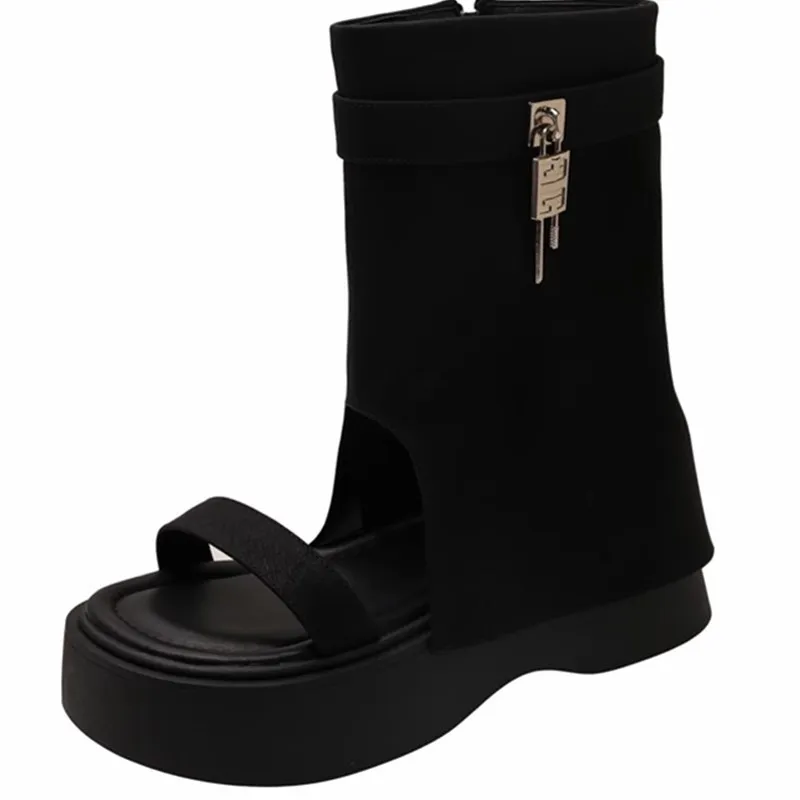 Сандалии на толстом каблуке в римском стиле, пляжные сапоги с открытым носком, женские модные универсальные крутые ботинки, брюки, ботинки-трубы, новинка лета
Сандалии на толстом каблуке в римском стиле, пляжные сапоги с открытым носком, женские модные универсальные крутые ботинки, брюки, ботинки-трубы, новинка лета