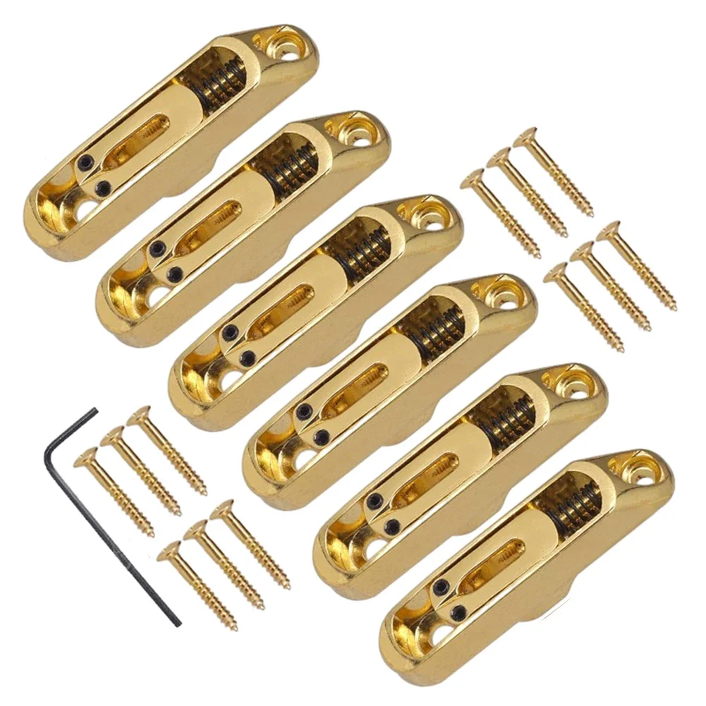 6pc Individual Electric Guitar Bridge Saddles Tailpiece With Screw Wrench Set Easy Installation Musical Instruments Replace Part
6pc Individual Electric Guitar Bridge Saddles Tailpiece With Screw Wrench Set Easy Installation Musical Instruments Replace Part
