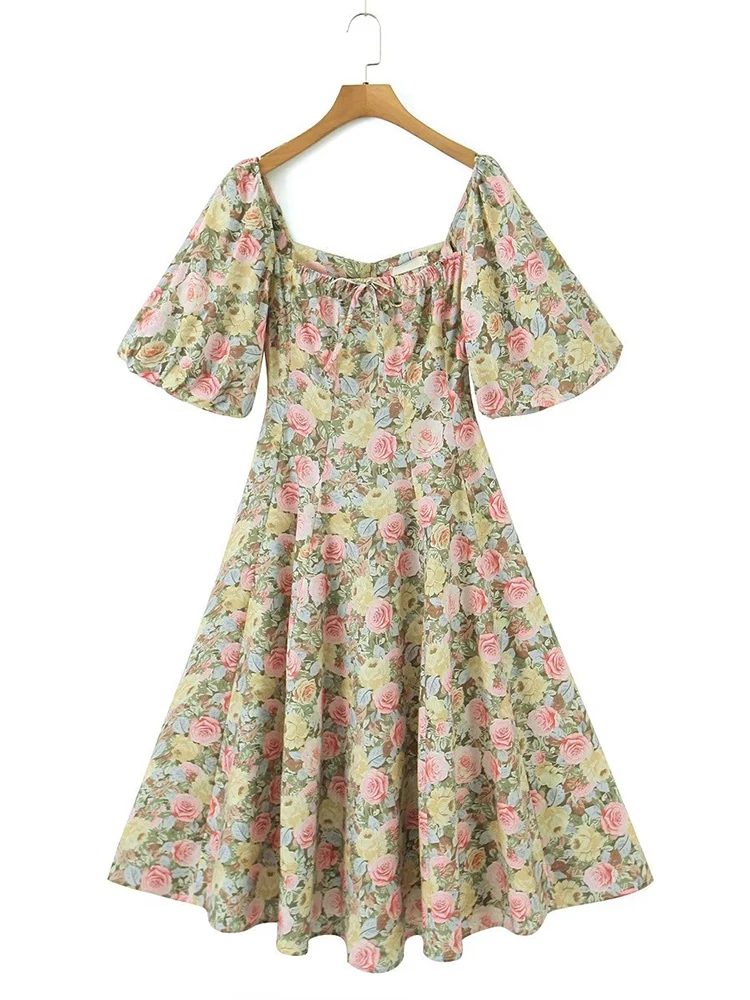 YENKEY New 2023 Women Vintage Floral Print Maxi Long Swing Dress Bow Square Neck Lantern Sleeve Ladies Holiday Summer Boho Robe
YENKEY New 2023 Women Vintage Floral Print Maxi Long Swing Dress Bow Square Neck Lantern Sleeve Ladies Holiday Summer Boho Robe