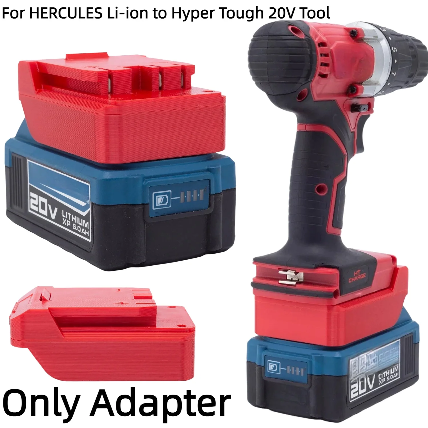 Battery Adapter for HERCULES 20V Lithium Ion Converter TO Hyper Tough 20V Cordless Drilling Tools Accessory(Only Adapter)
Battery Adapter for HERCULES 20V Lithium Ion Converter TO Hyper Tough 20V Cordless Drilling Tools Accessory(Only Adapter)