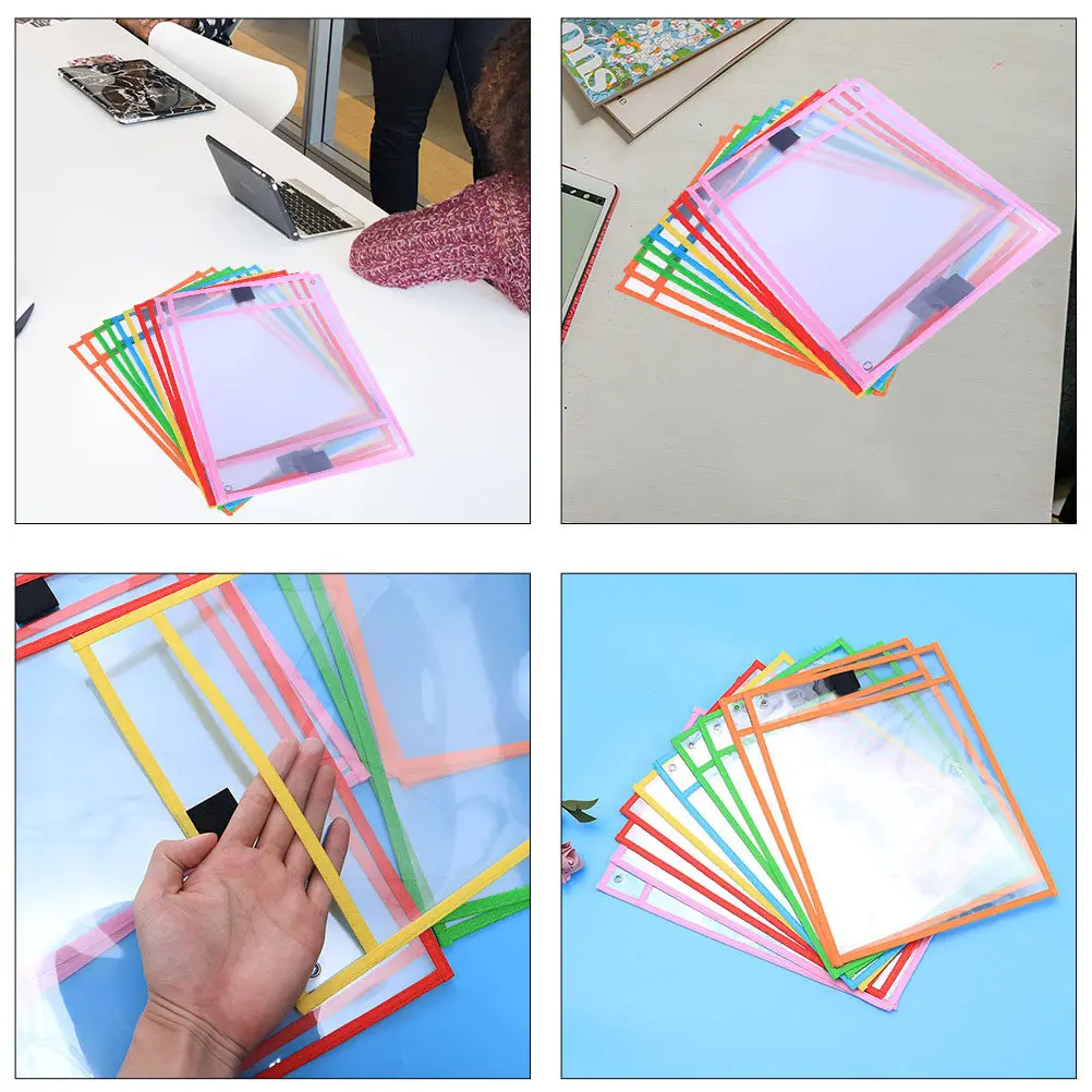 8Pcs Dry Erase Pockets Reusable Sheet Protectors for Kids Learning Clear PVC File Pouches with Hanging Grommet Office Stationery
8Pcs Dry Erase Pockets Reusable Sheet Protectors for Kids Learning Clear PVC File Pouches with Hanging Grommet Office Stationery