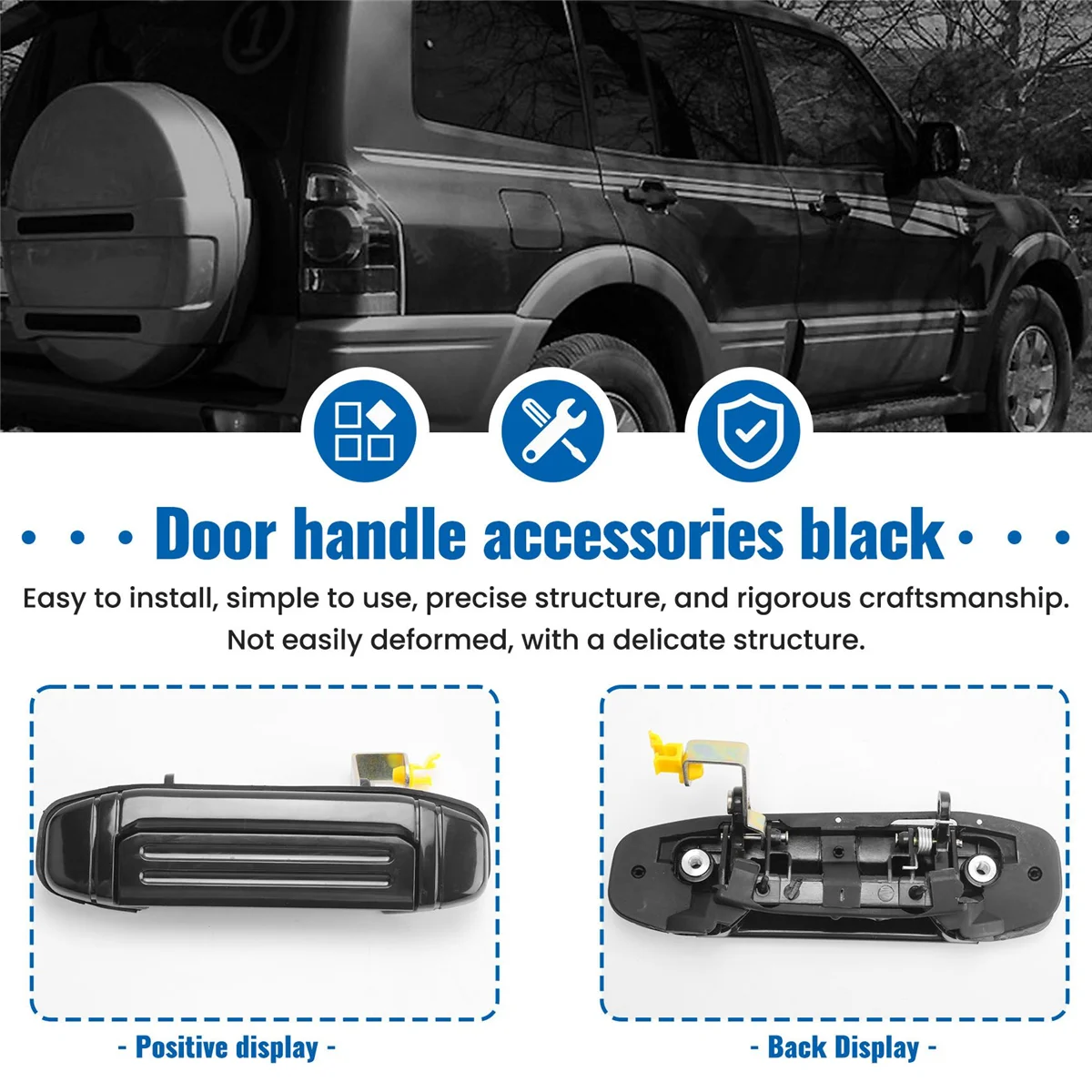 4Pcs Car Front Rear Outer Door Handle Black for Mitsubishi Pajero Montero V31 V32 V33 V43 V46 V47JAS
4Pcs Car Front Rear Outer Door Handle Black for Mitsubishi Pajero Montero V31 V32 V33 V43 V46 V47JAS