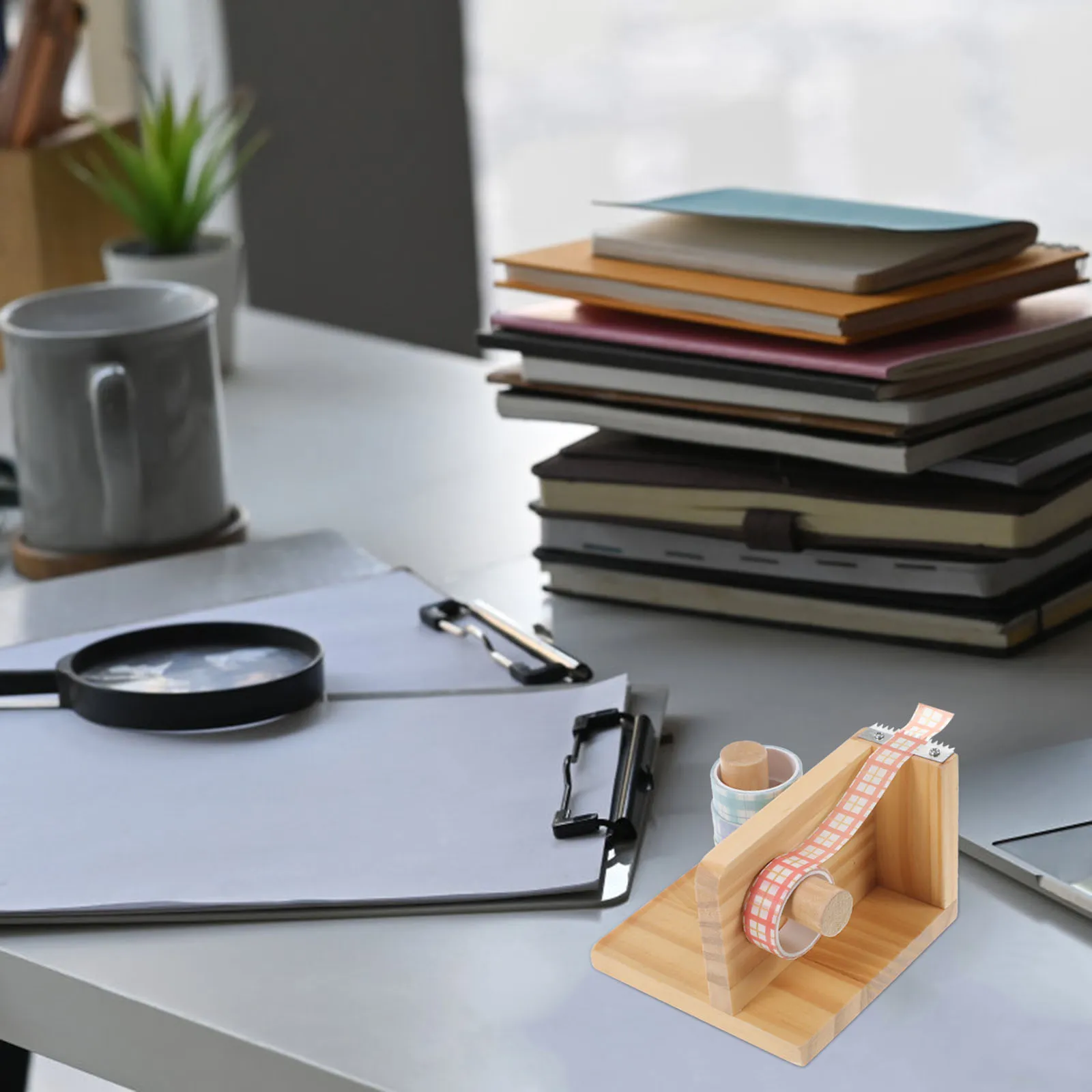 Wooden Tape Dispenser Multifunctional Sticker Holder Desk Organizer Extra Tape Rack Lightweight Compact Size
Wooden Tape Dispenser Multifunctional Sticker Holder Desk Organizer Extra Tape Rack Lightweight Compact Size