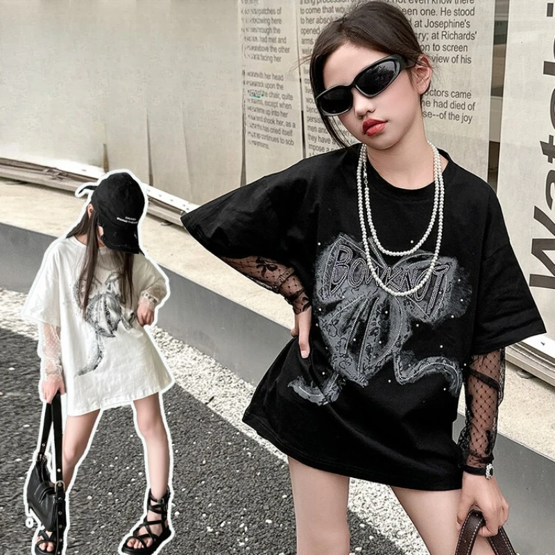 Новая детская футболка 2-в-1 с защитой от солнца, кружевной отделкой и вышитыми буквами, свободного кроя
Новая детская футболка 2-в-1 с защитой от солнца, кружевной отделкой и вышитыми буквами, свободного кроя