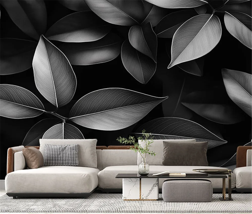 XuesuФи индивидуальные фрески, черно-белые тона, обои с текстурой листьев
XuesuФи индивидуальные фрески, черно-белые тона, обои с текстурой листьев