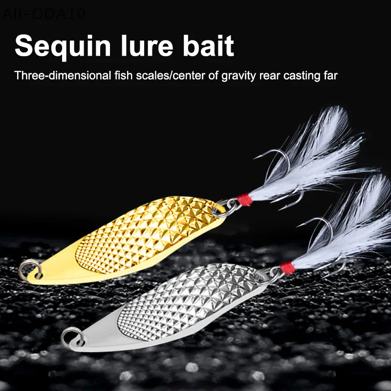Metal sequin bionic bait spoon type sequin lure bait single hook fishing gear accessories
Metal sequin bionic bait spoon type sequin lure bait single hook fishing gear accessories
