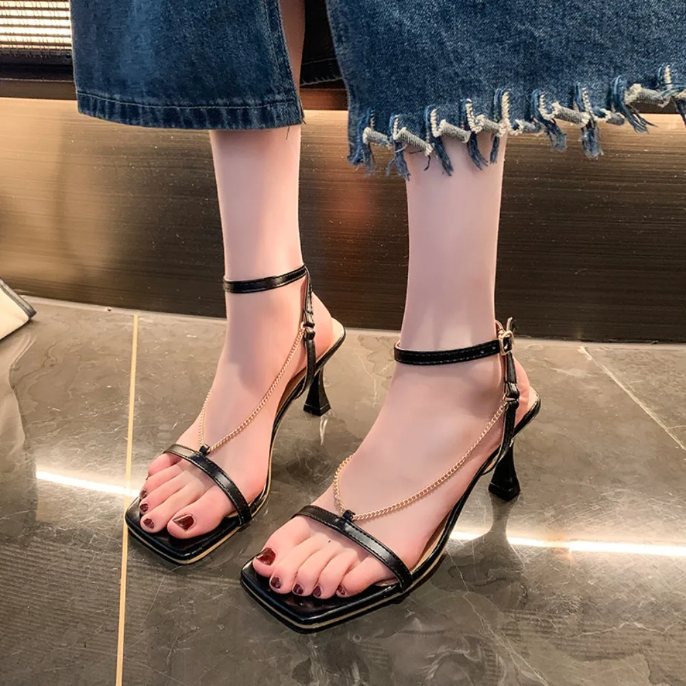 Gold Chain Sexy High-heeled Sandals for Women, 2026 Summer New Style Open Toe Button Sandals Shoes Women
Gold Chain Sexy High-heeled Sandals for Women, 2026 Summer New Style Open Toe Button Sandals Shoes Women