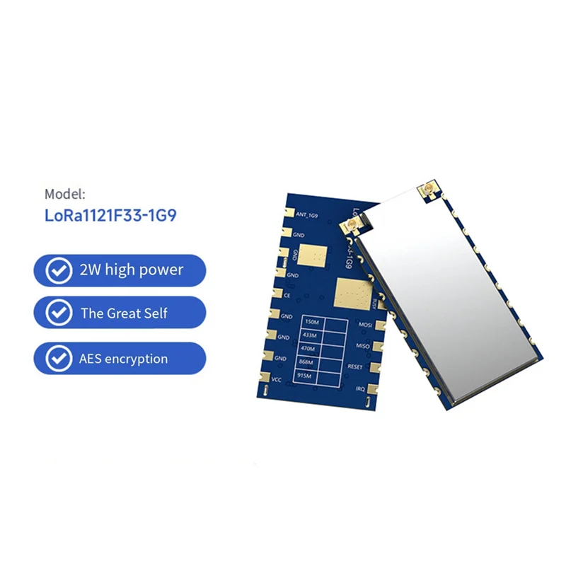 【A42U】Lora1121f33-1G9 Модуль Lora 2 Вт Sub-Ghz S-диапазонная связь SPI LR112, совместимая с высокой мощностью
【A42U】Lora1121f33-1G9 Модуль Lora 2 Вт Sub-Ghz S-диапазонная связь SPI LR112, совместимая с высокой мощностью