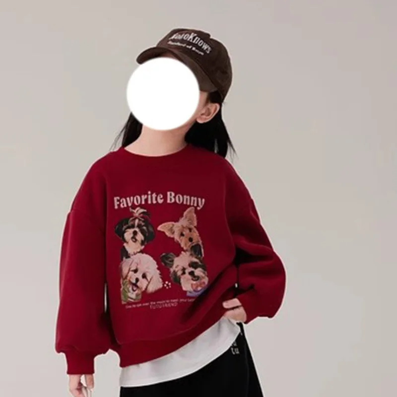 Girls Cartoon Hoodies Top Children 2024 New Autumn Winter Fashion Simple Casual Warm Hoodies Fleece Thick Korean Simple Style
Girls Cartoon Hoodies Top Children 2024 New Autumn Winter Fashion Simple Casual Warm Hoodies Fleece Thick Korean Simple Style