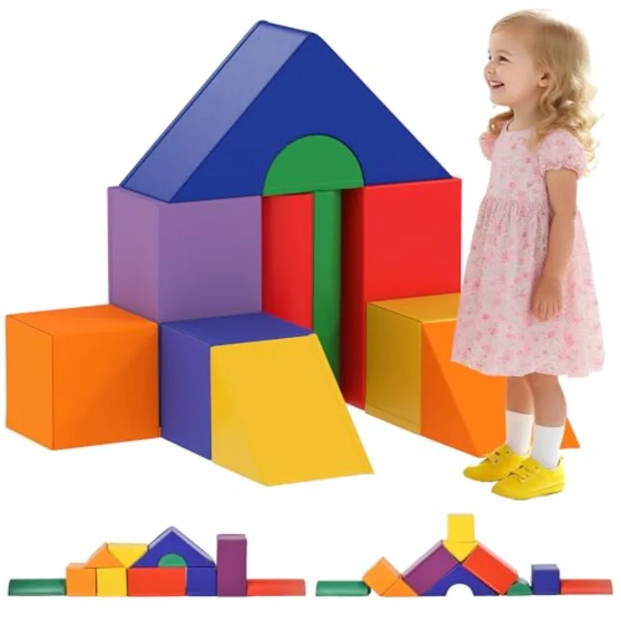 Foam Climbing Blocks for Toddlers: 11-Piece Soft Play Set for Ages 1-3 Assorted Colors Non-Toxic EVA Foam Safe Indoor Crawl Cli
Foam Climbing Blocks for Toddlers: 11-Piece Soft Play Set for Ages 1-3 Assorted Colors Non-Toxic EVA Foam Safe Indoor Crawl Cli