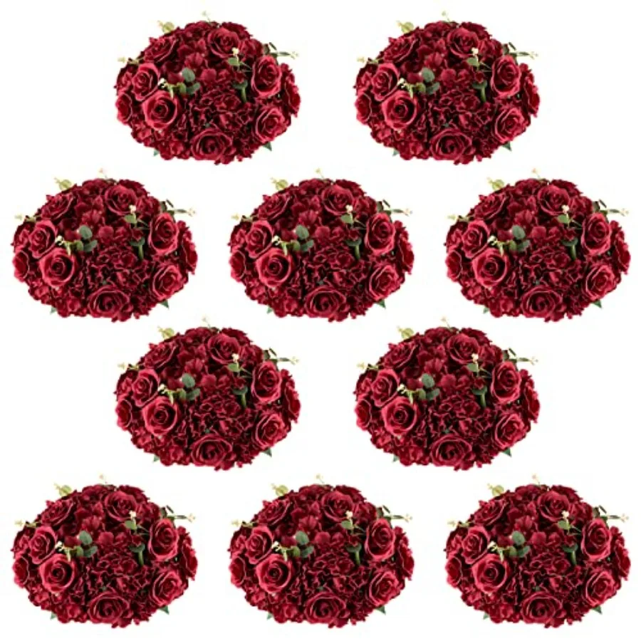 Flower Balls for Wedding Centrepieces - 10 Pcs 15.7 inch Diam Large Burgundy Artificial Flowers Roses Ball Fake Flower Arrangem
Flower Balls for Wedding Centrepieces - 10 Pcs 15.7 inch Diam Large Burgundy Artificial Flowers Roses Ball Fake Flower Arrangem