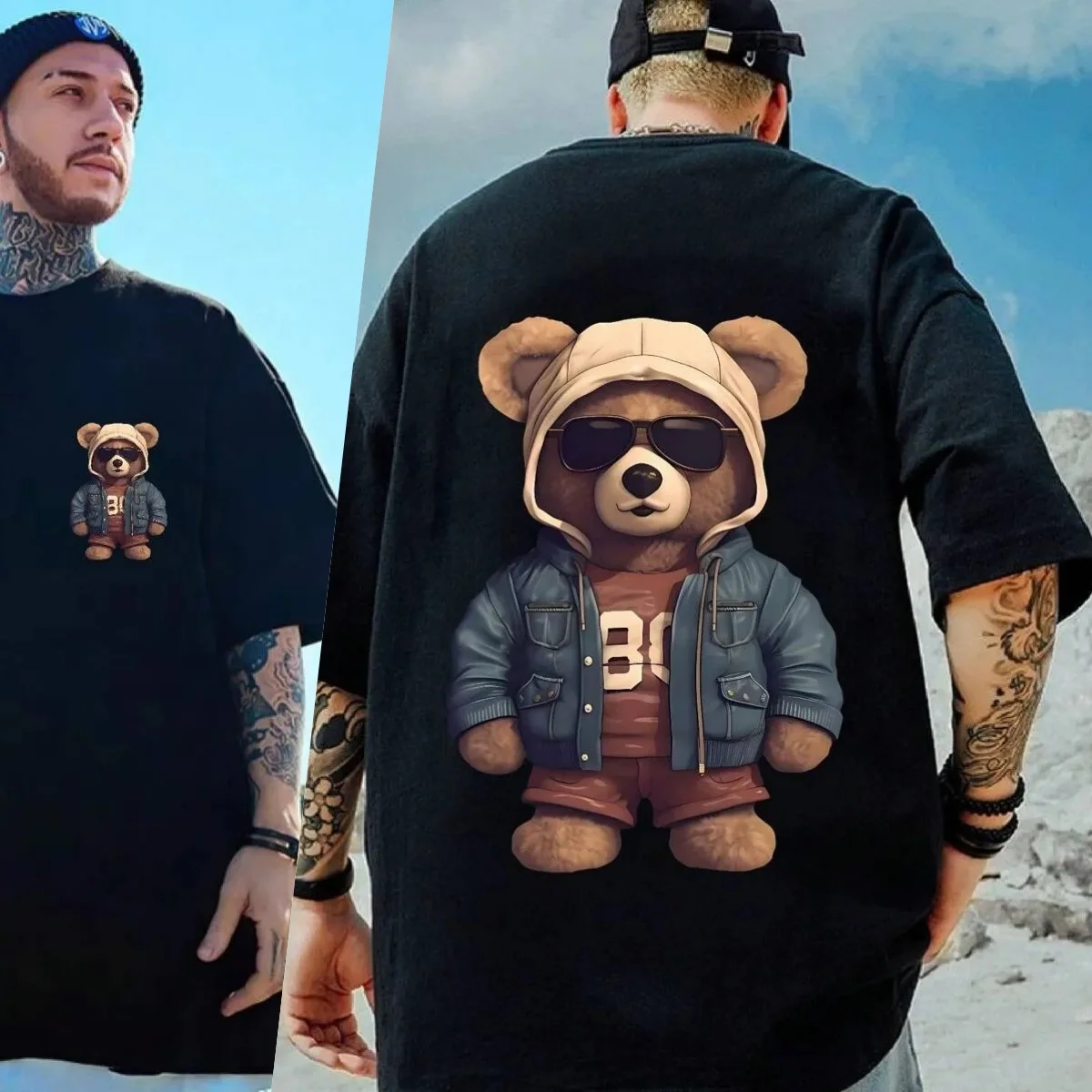 Футболка из чистого хлопка с модным брендовым принтом и рисунком медведя, футболка унисекс с короткими рукавами и круглым вырезом, S-4XL
Футболка из чистого хлопка с модным брендовым принтом и рисунком медведя, футболка унисекс с короткими рукавами и круглым вырезом, S-4XL