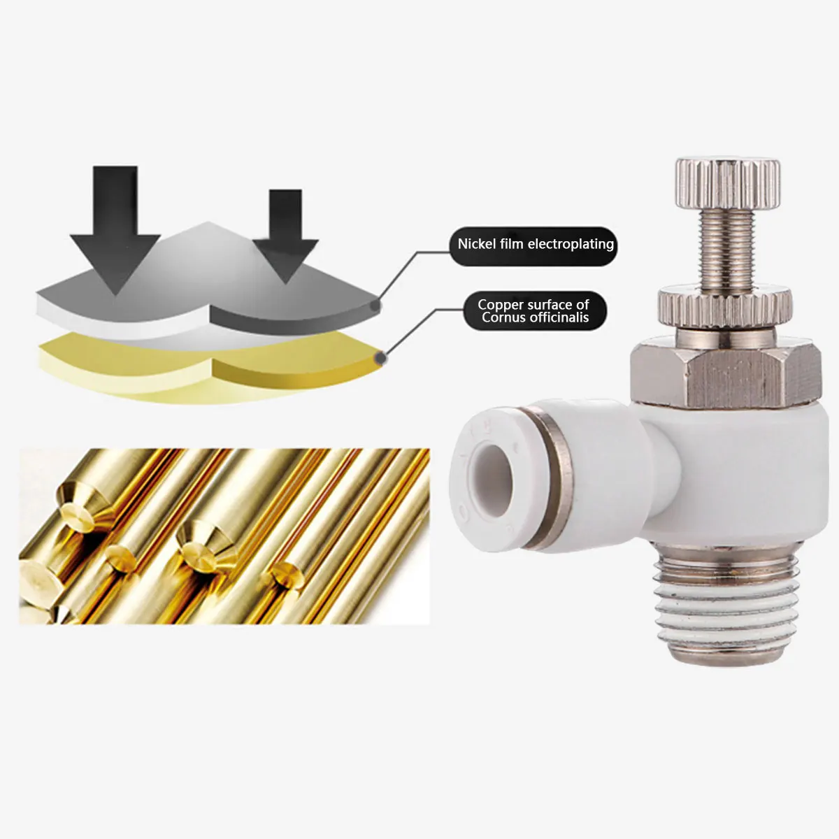 4 pcs Throttle Valve Connector Nickel Plated Copper 1 4 Inch 6mm Exhaust Pipe Manual Control Airflow Limit Valve Pneumatic
4 pcs Throttle Valve Connector Nickel Plated Copper 1 4 Inch 6mm Exhaust Pipe Manual Control Airflow Limit Valve Pneumatic