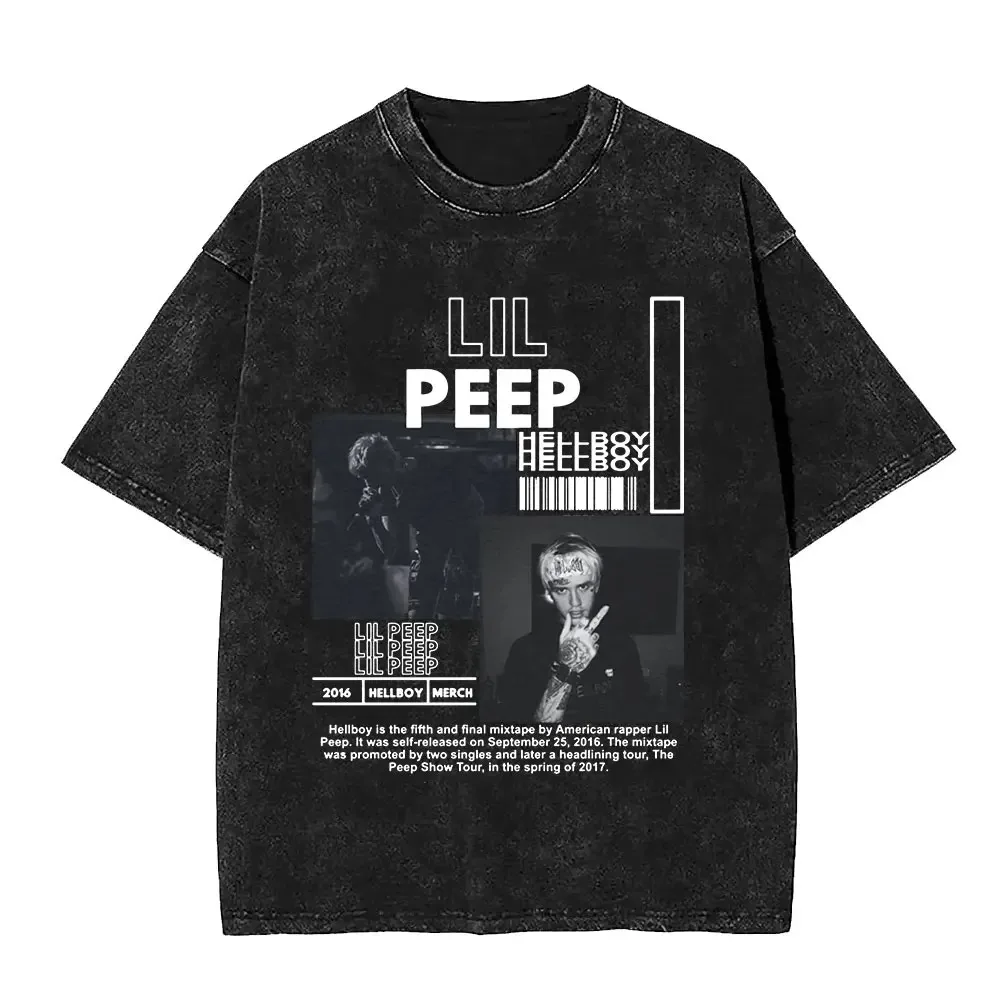 Rapper Lil Peep Crybaby Hell Boy Vintage Washed T Shirts Men Women Hip Hop Fashion Trend T-shirt Male Casual Short Sleeve Tshirt
Rapper Lil Peep Crybaby Hell Boy Vintage Washed T Shirts Men Women Hip Hop Fashion Trend T-shirt Male Casual Short Sleeve Tshirt