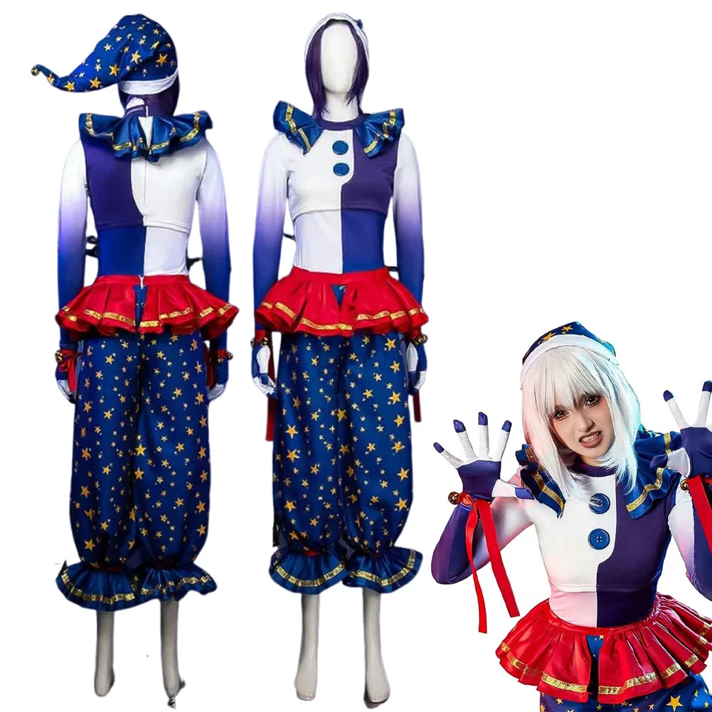 Horror Game Bear Role Moondrop Joker Cosplay Costume Women Fantasia Disguise Roleplayying Clothing Hat Gloves Halloween Suits
Horror Game Bear Role Moondrop Joker Cosplay Costume Women Fantasia Disguise Roleplayying Clothing Hat Gloves Halloween Suits