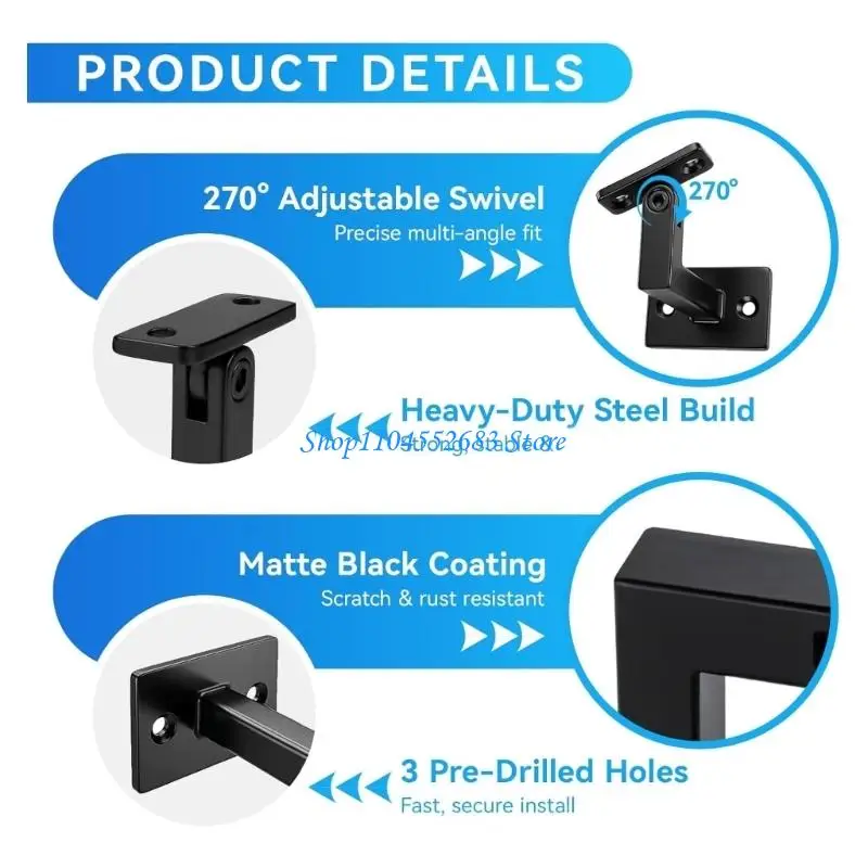 Efficient Adjustable Turning Support Quick Assembly 270 Degree Brackets for Wooden Railings Various Surfaces
Efficient Adjustable Turning Support Quick Assembly 270 Degree Brackets for Wooden Railings Various Surfaces