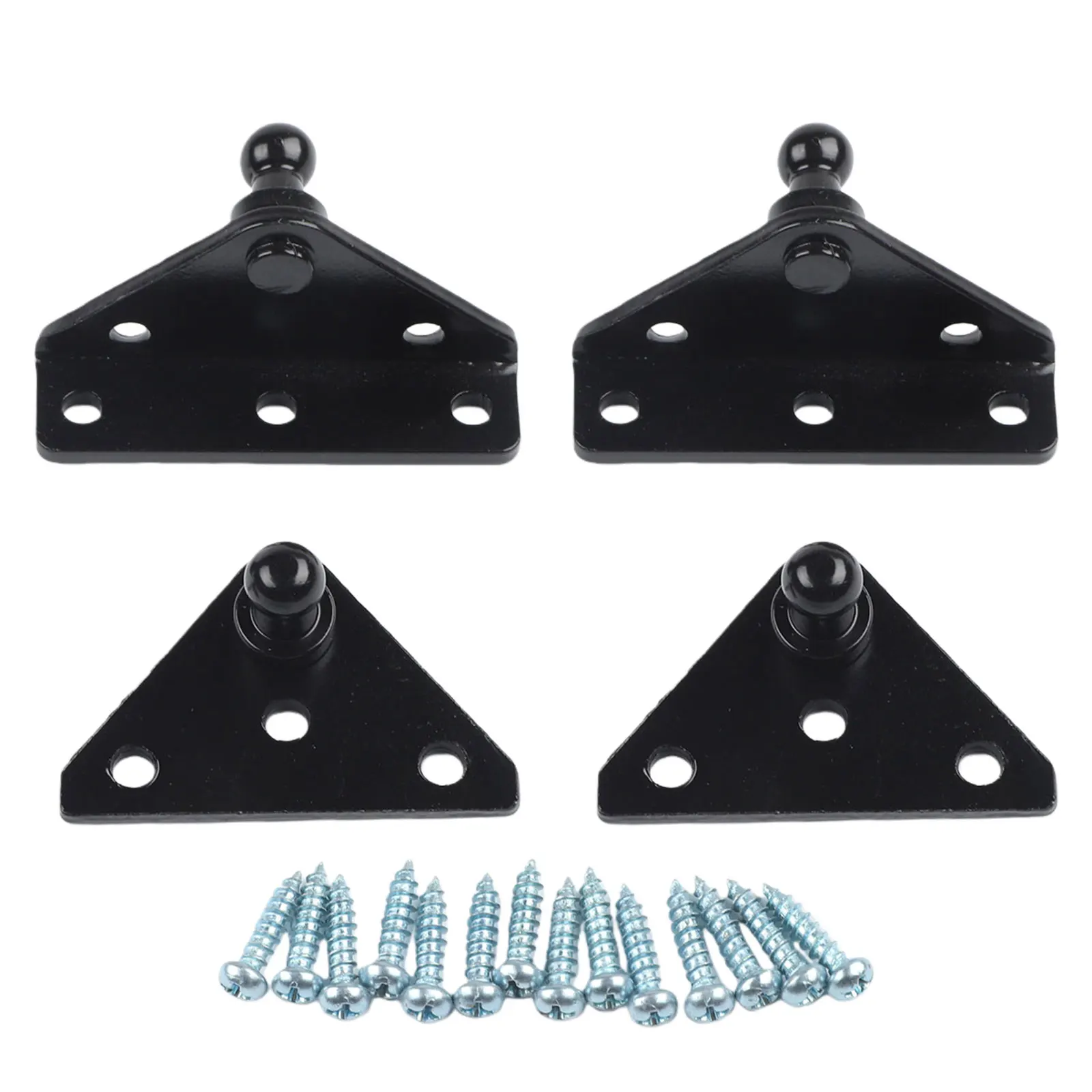 Metal Ball Stud Mounting Bracket Set for Gas Struts Includes 2 L Type and 2 Flat Brackets Ideal for Spring Prop Applications
Metal Ball Stud Mounting Bracket Set for Gas Struts Includes 2 L Type and 2 Flat Brackets Ideal for Spring Prop Applications