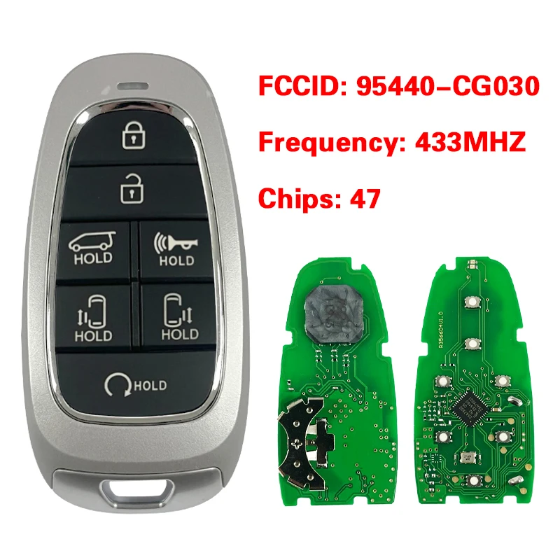 CN020260 Aftermarket 7 Buttons Smart Key FCC TQ8-FOB-4F28 PN 95440-CG030 ID47 Chip 433MHz Keyless Go For Hyundai Staria 2021+
CN020260 Aftermarket 7 Buttons Smart Key FCC TQ8-FOB-4F28 PN 95440-CG030 ID47 Chip 433MHz Keyless Go For Hyundai Staria 2021+