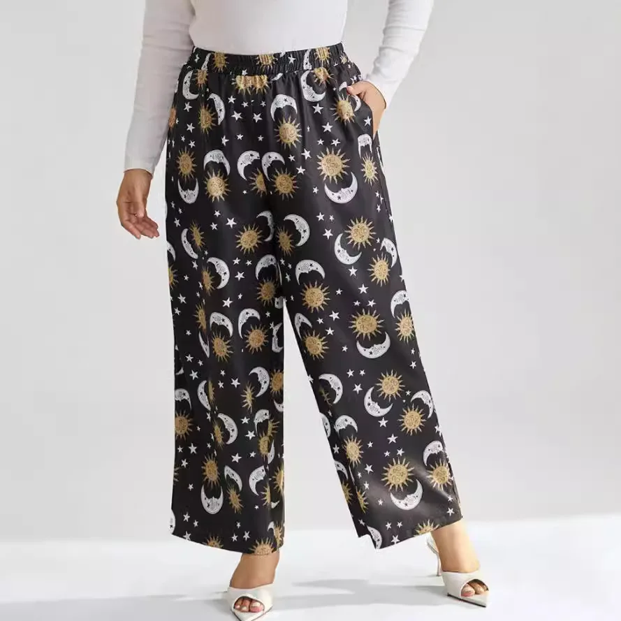 Autumn New Comfortable Casual Printed Wide Leg summer Printed Wide Leg Elastic Waist Pants Loose Pants
Autumn New Comfortable Casual Printed Wide Leg summer Printed Wide Leg Elastic Waist Pants Loose Pants