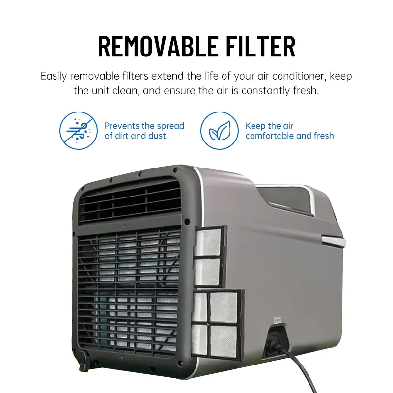 Portable Mini Tent Mobile Air Conditioner 110V/220V 4400Btu with R290 Refrigerant for Car RV Outdoor Use - Wholesale Pricing
Portable Mini Tent Mobile Air Conditioner 110V/220V 4400Btu with R290 Refrigerant for Car RV Outdoor Use - Wholesale Pricing