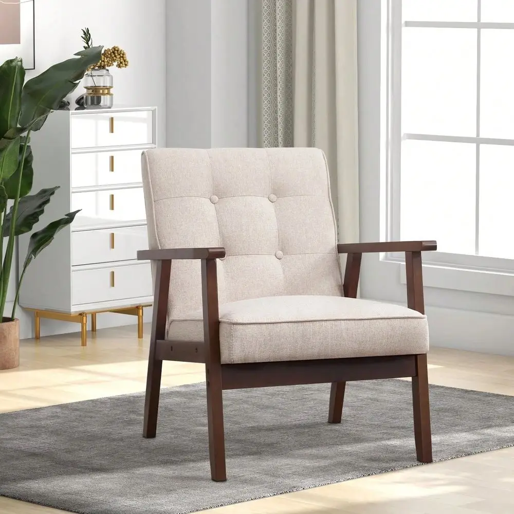 Chair Mid Century Modern Upholstered Armchair With Wood Frame For Living Room Bedroom
Chair Mid Century Modern Upholstered Armchair With Wood Frame For Living Room Bedroom