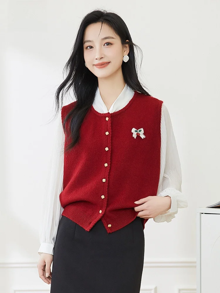 Mengyan Faion, вязаный жилет, женский круглый открытый кардиган, весна 2026, новый многослойный жилет AC03B500, полиэстер A...
Mengyan Faion, вязаный жилет, женский круглый открытый кардиган, весна 2026, новый многослойный жилет AC03B500, полиэстер A...