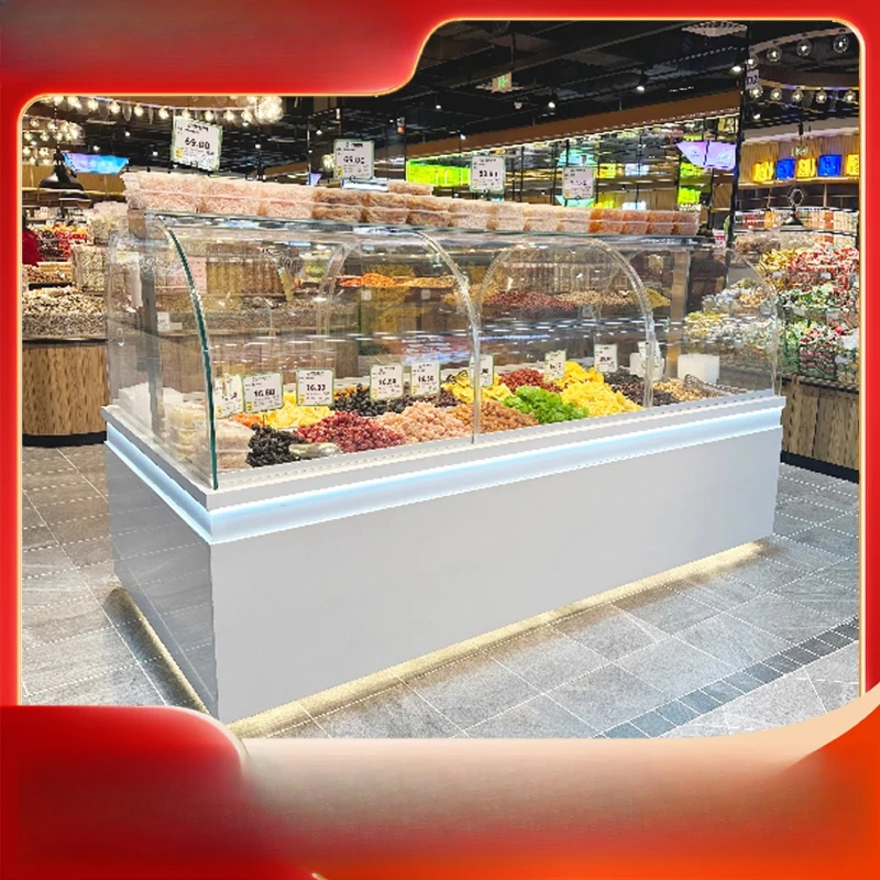 Nut shop preserved fruit preserves refrigerated Zhongdao cabinet snack supermarket dried fruit fried goods display cabinet
Nut shop preserved fruit preserves refrigerated Zhongdao cabinet snack supermarket dried fruit fried goods display cabinet