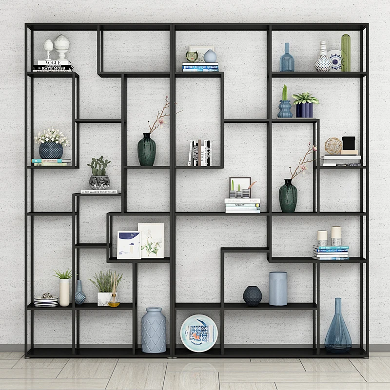 Modern Design Living Room Display Black Iron Frame Shelf Book Office Storage Rack
Modern Design Living Room Display Black Iron Frame Shelf Book Office Storage Rack