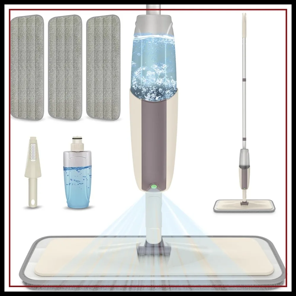 Spray Mop for Floor Cleaning with 3 Washable Pads and Refillable Bottle for Hardwood, Laminate, Tile, Ceramic
Spray Mop for Floor Cleaning with 3 Washable Pads and Refillable Bottle for Hardwood, Laminate, Tile, Ceramic