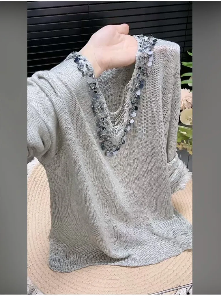 Unique Chic plus Size Top Elegant Casual Design Spring 2026 Polyester Fiber Long Sleeve Basic Color Block Knitted Sweater
Unique Chic plus Size Top Elegant Casual Design Spring 2026 Polyester Fiber Long Sleeve Basic Color Block Knitted Sweater