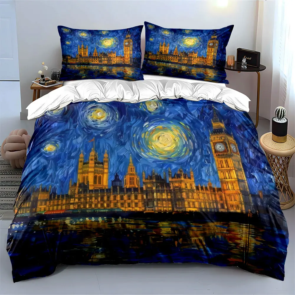 "Starry Night London Set" perfect for home decor. kid's and adults' bedroom, Exquisite three-piece bedding set gift
"Starry Night London Set" perfect for home decor. kid's and adults' bedroom, Exquisite three-piece bedding set gift