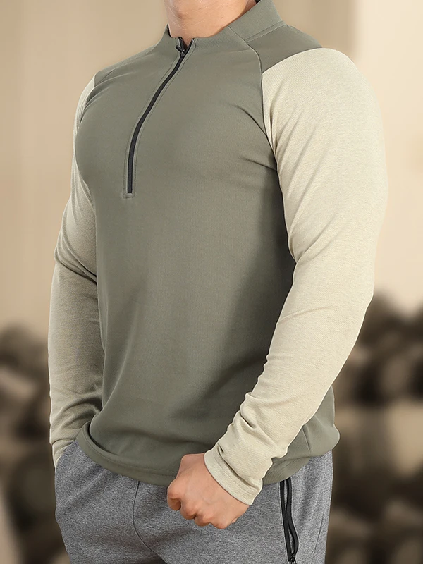 Men's Long Sve Zipper Top Breathable Qui Dry Running Fitn Outdoor Sport irt Stand Fit High Elastici Modern Sle
Men's Long Sve Zipper Top Breathable Qui Dry Running Fitn Outdoor Sport irt Stand Fit High Elastici Modern Sle