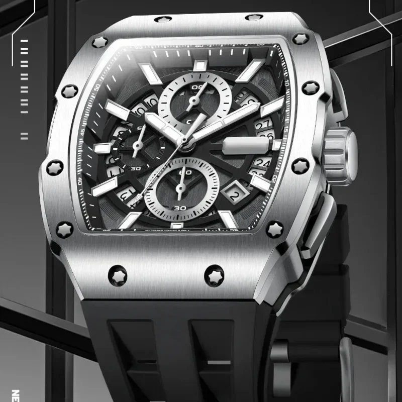 Мужские часы Mark Fairwhale 5960: Роскошные спортивные водонепроницаемые часы с люминесцентным календарем и хронографом
Мужские часы Mark Fairwhale 5960: Роскошные спортивные водонепроницаемые часы с люминесцентным календарем и хронографом